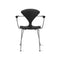 Metal Base Armchair  option Classic Ebony (Ebonized Walnut)