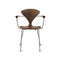 Metal Base Armchair  option Classic Walnut