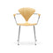 Metal Base Armchair  option Natural Beech