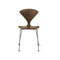 Metal Base Side Chair  option Classic Walnut