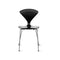 Metal Base Side Chair  option Ebony Lacquer