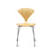 Metal Base Side Chair  option Natural Beech