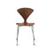 Metal Base Side Chair  option Natural Walnut
