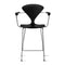 Stool with Arms  option Classic Ebony (Ebonized Walnut)