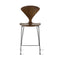 Stool with Chrome Base  option Classic Walnut