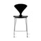 Stool with Chrome Base  option Ebony Lacquer