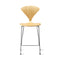 Stool with Chrome Base  option Natural Beech