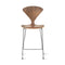 Stool with Chrome Base  option Natural Walnut