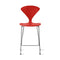 Stool with Chrome Base  option Orange