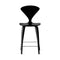 Stool with Wood Base  option Ebony Lacquer