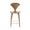 Stool with Wood Base  option Natural Walnut