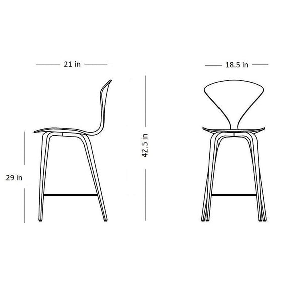 Stool with Wood Base