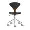 Task Office Chair - Upholstered Seat and Back  option Spinybeck Leather Velluto Pelle Black