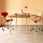 Task Office Chair with Arms - Upholstered Seat and Back