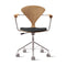 Task Office Chair with Arms - Upholstered Seat  option Spinybeck Leather Velluto Pelle Black