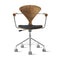 Task Office Chair with Arms - Upholstered Seat  option Natural Walnut