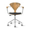 Task Office Chair with Arms - Upholstered Seat  option Red Gum