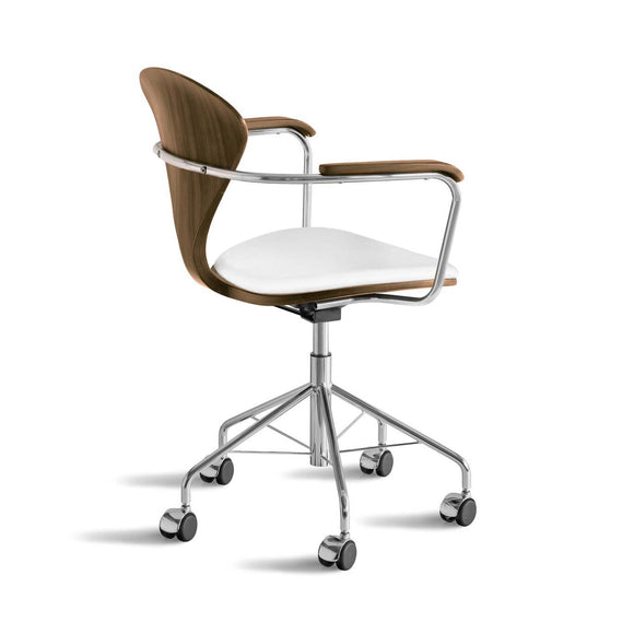 Task Office Chair with Arms - Upholstered Seat