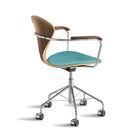 Task Office Chair with Arms - Upholstered Seat