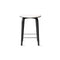 Under Counter Upholstered Wood Stool  option Classic Ebony
