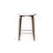 Under Counter Upholstered Wood Stool  option Classic Walnut