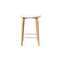 Under Counter Upholstered Wood Stool  option Red Gum