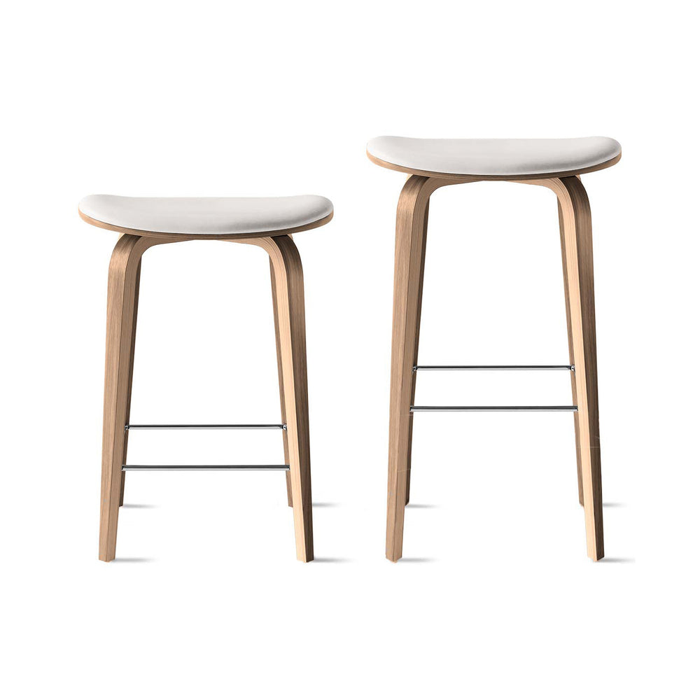 Under Counter Upholstered Wood Stool