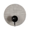 Basketweave Round Placemat (Set of 4)  option White/Silver