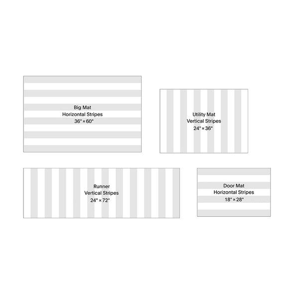 Fade Stripe Indoor/Outdoor Shag Floormat