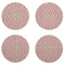 Martha Stewart Boxwood Round Coaster (Set of 4)  option Burnt Coral