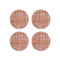 Mini Basketweave Round Coaster (Set of 4)  option Cinnamon