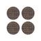 Mini Basketweave Round Coaster (Set of 4)  option Dark Walnut