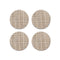 Mini Basketweave Round Coaster (Set of 4)  option Linen