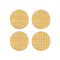 Mini Basketweave Round Coaster (Set of 4)  option Ochre