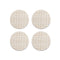 Mini Basketweave Round Coaster (Set of 4)  option Parchment