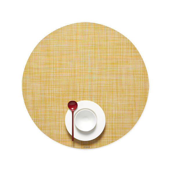 Mini Basketweave Round Placemat (Set of 4)