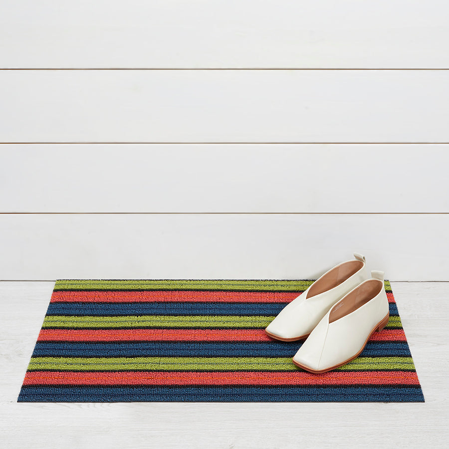 Ribbon Stripe Shag Mat