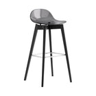 Academy Low Back Stool with Wood Base