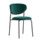 Cozy Dining Chair  option Forest Green Mat / Matte Black