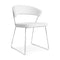 New York Chair  option Chromed/Optic White Soft Leather