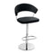 New York Swivel Stool  option 683 Black Leather