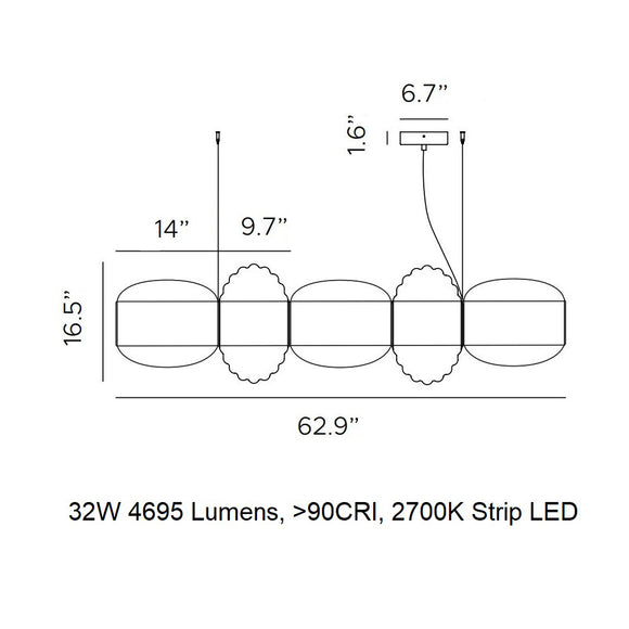 Alma Plurima LED Pendant Light