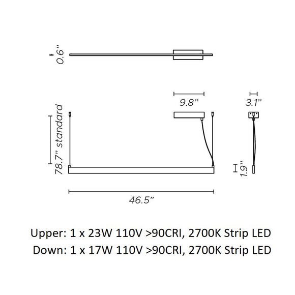 Fly Linear LED Pendant Light