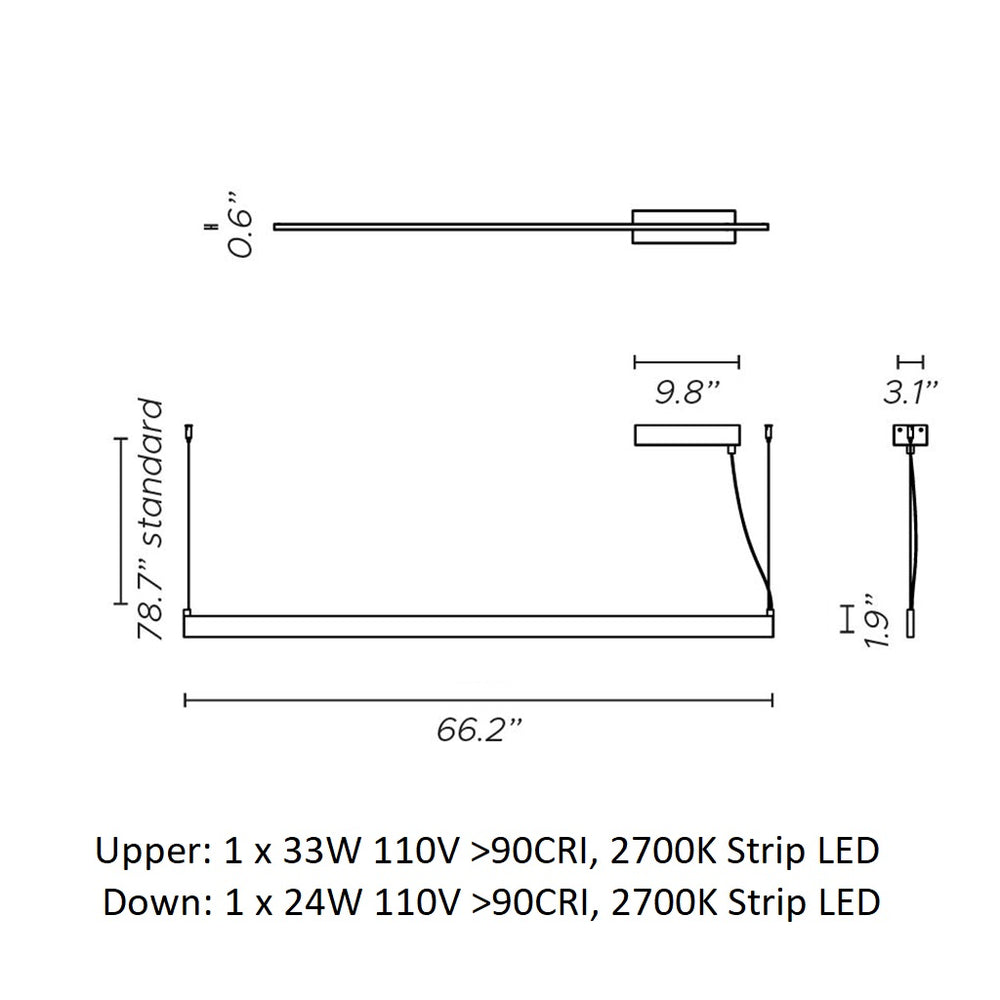 Fly Linear LED Pendant Light