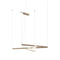 Fly Multiple LED Pendant Light  option Satin Golden Nickel