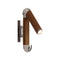 Picchio Remote Wall Sconce  option Polished Aluminum / Cognac Leather