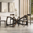 Butterfly Glass Top Dining Table