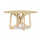 Butterfly Round Fixed Top Dining Table  option Natural Oak