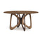 Butterfly Round Fixed Top Dining Table  option Natural Walnut