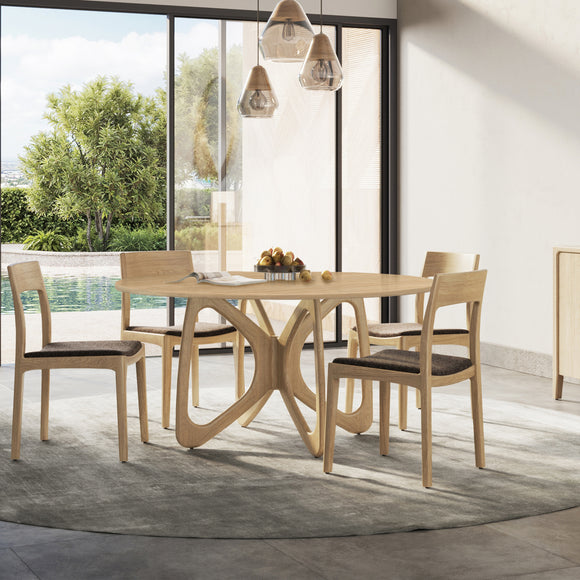 Butterfly Round Fixed Top Dining Table